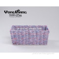 decorative multicolor PP pipe rectangular storage basket